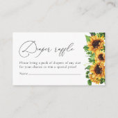 Carte de fermeture du Baby shower de tournesol (Devant)