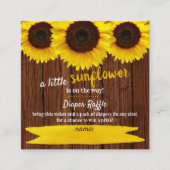 Carte de fermeture du Baby shower de tournesol (Devant)