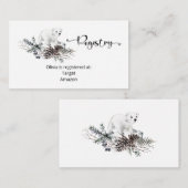 Carte de fermeture du registre des bébés d'hiver (Devant / Derrière)