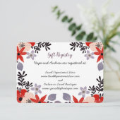 Carte de fermeture florale du registre cadeau Red  (Debout devant)