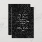 Carte de fermeture papillon Filigree en noir (Devant / Derrière)