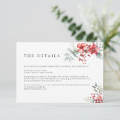 Carte de fermeture pour Berry Poinsettia Détails (Debout devant)