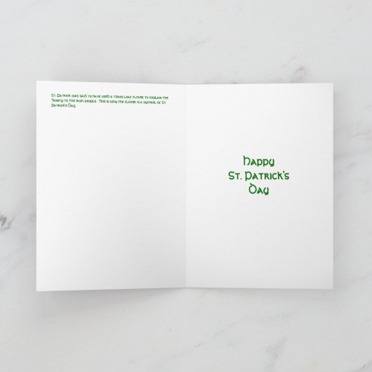 Carte de fermeture St. Patrick's Day (Intérieur)