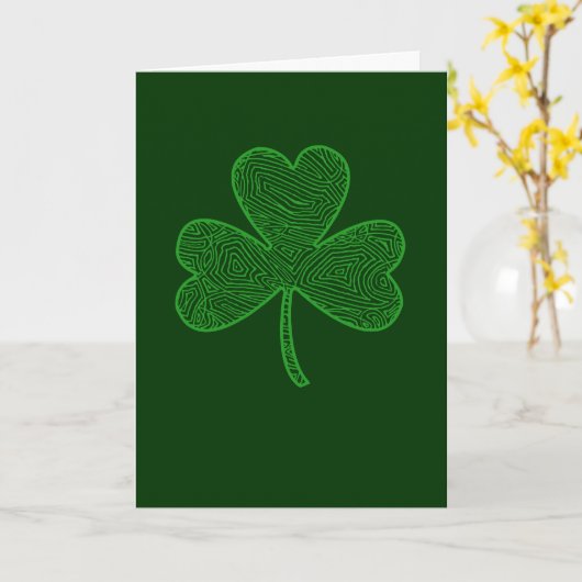 Carte de fermeture St. Patrick's Day (Fleur jaune)