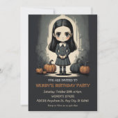 Carte de fête à plat pour Halloween pour la fille (Devant)