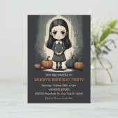 Carte de fête à plat pour Halloween pour la fille (Debout devant)