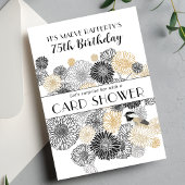 Carte de fête anniversaire noire et dorée pour un 