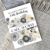 Carte de fête anniversaire noire et dorée pour un 