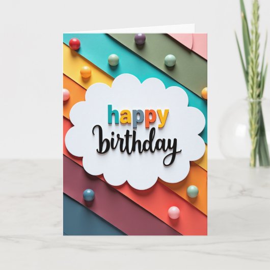 Carte de fête avec plaque nuageuse (Devant)