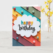 Carte de fête avec plaque nuageuse (Fleur jaune)