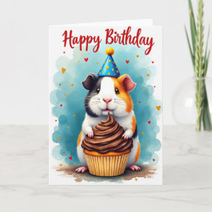 Carte de fête avec un animal chapeau de fête