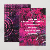 Carte de fête Bat mitzvah Mogen David Circular Sta (Devant / Derrière)