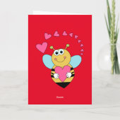 Carte de fête Bee My Valentine's Day Friend (Dos)