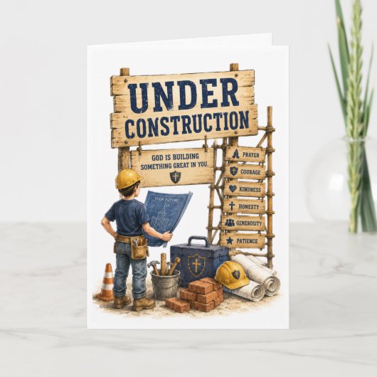 Carte de fête catholique en construction (Devant)