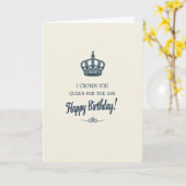 Carte de Fête Couronnée (Fleur jaune)