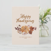 carte de fête d'action de grâce de récolte d'autom (Debout devant)