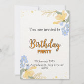 Carte de fête d'anniversaire (Devant)