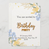 Carte de fête d'anniversaire (Devant / Derrière)