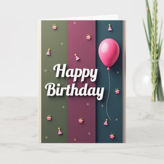 Carte de fête d'anniversaire (Devant)