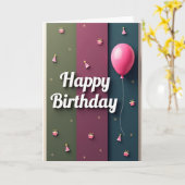 Carte de fête d'anniversaire (Fleur jaune)