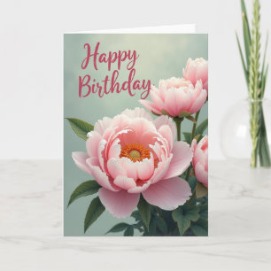 Carte de fête d'anniversaire à bouquet de pétales