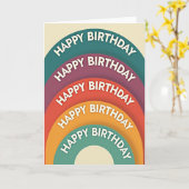 Carte de fête d'anniversaire Arc (Fleur jaune)
