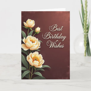 Carte de Fête d'Anniversaire aux Feuillages Joyeux
