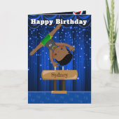Carte de fête d'anniversaire avec message secret p (Devant)