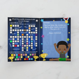 Carte de fête d'anniversaire avec message secret p