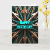 Carte de fête d'anniversaire complexe (Fleur jaune)