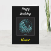 Carte de fête d'anniversaire conçue avec le thème  (Devant)