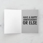 CARTE DE FÊTE D'ANNIVERSAIRE DE LA MAFFIA POUR COU (Intérieur)