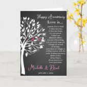 Carte de fête d'anniversaire de mariage Love is... (Fleur jaune)