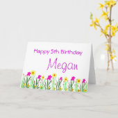 Carte de fête d'anniversaire de printemps Fleurs j (Fleur jaune)