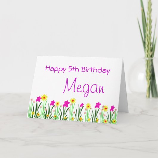 Carte de fête d'anniversaire de printemps Fleurs j (Devant)