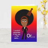 carte de fête d'anniversaire des années 70 (Fleur jaune)