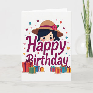 Carte de Fête d'Anniversaire Fantaisiste