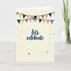 Carte de fête d'anniversaire Fantaisiste avec Guir