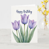 Carte de Fête d'Anniversaire Fleur de Lilas (Fleur jaune)