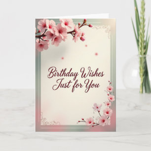 Carte de Fête d'Anniversaire Fleurs en Fleur