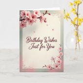 Carte de Fête d'Anniversaire Fleurs en Fleur (Fleur jaune)