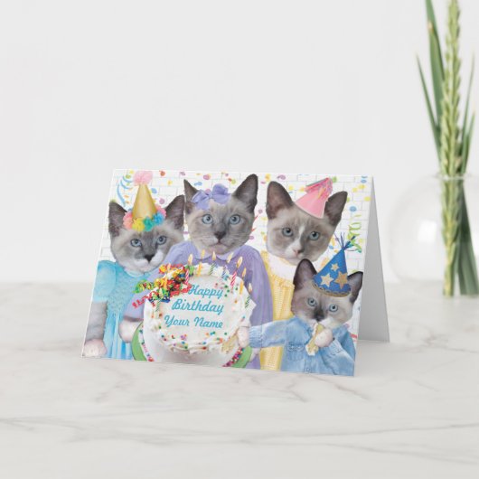 Carte de fête d'anniversaire Kittens (Devant)