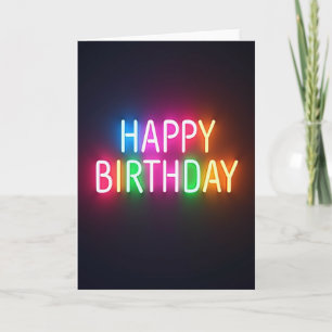 Carte de fête d'anniversaire lumineuse