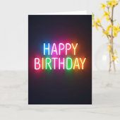Carte de fête d'anniversaire lumineuse (Fleur jaune)