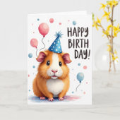 Carte de fête d'anniversaire mignonne (Fleur jaune)