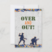 Carte de fête d'anniversaire militaire Dart Carte  (Dos)