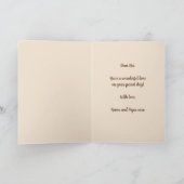 Carte de fête d'anniversaire ours en art folkloriq (Intérieur)