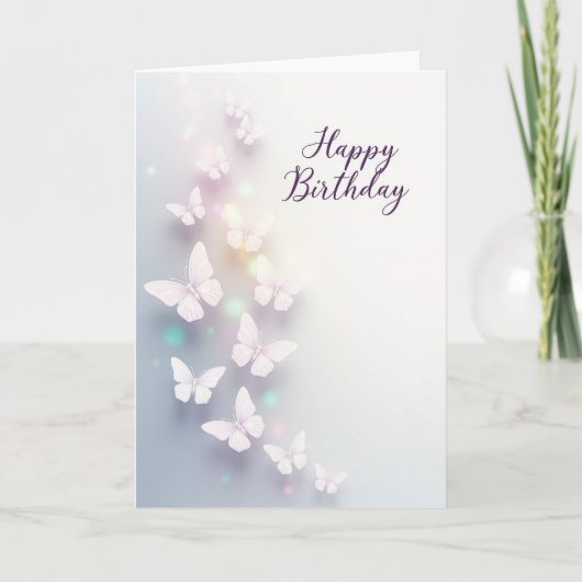 Carte de fête d'anniversaire papillon de rêve (Devant)