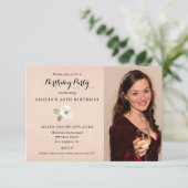 Carte de fête d'anniversaire personnalisée avec ph (Debout devant)