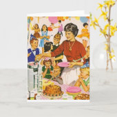 Carte de fête d'anniversaire Retro Celebration (Fleur jaune)